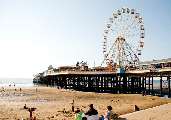 Blackpool Beach and Central Pier