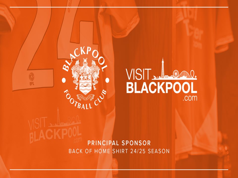 Main image for VisitBlackpool Back of Home Shirt Sponsor for Blackpool FC article