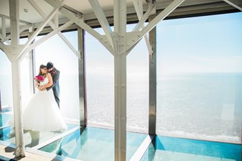 Couple at Blackpool Tower Eye