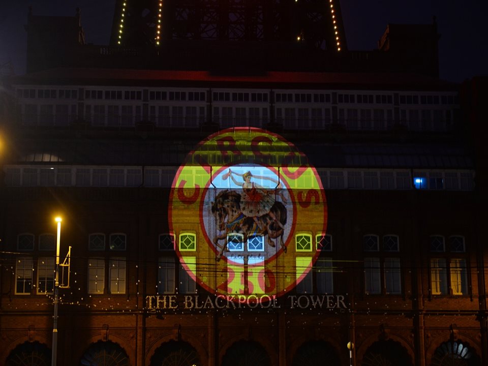 Main image for Blackpool Tower Illuminated for Circus250 Celebrations article