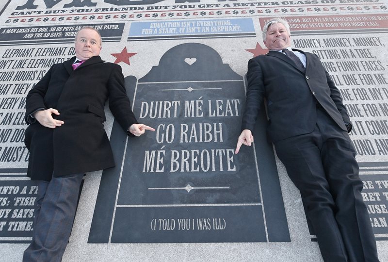 Ian Hislop and Nick Newman at Comedy Carpet Blackpool