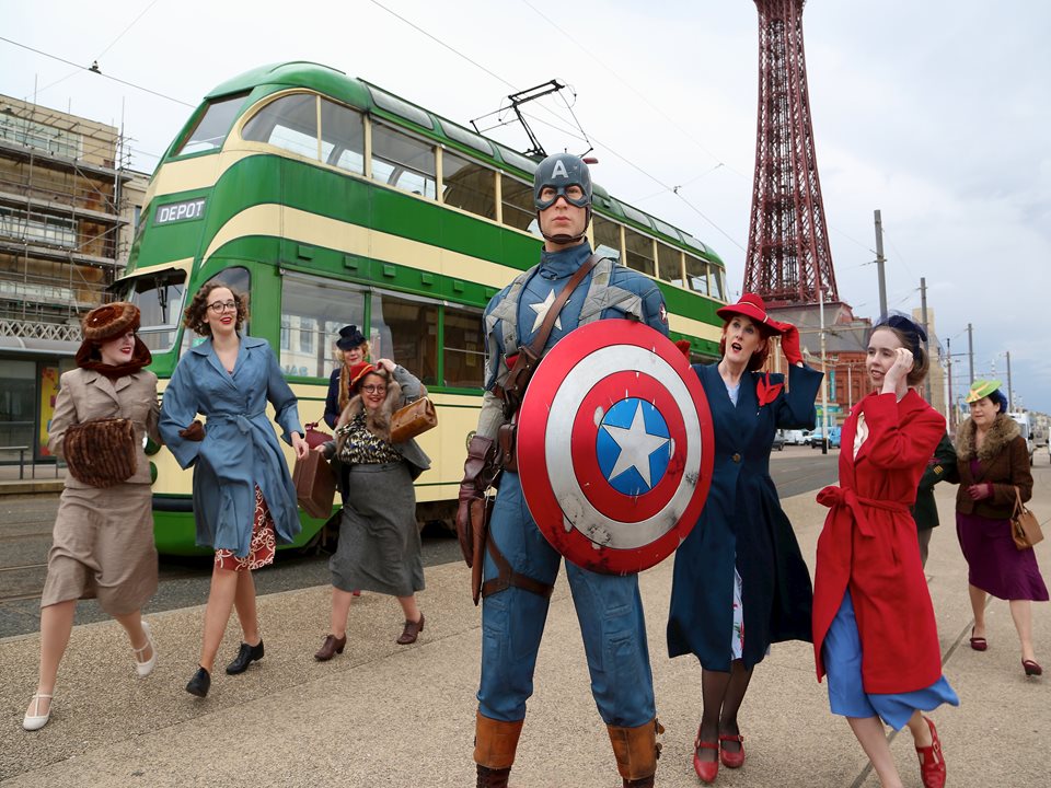 Main image for Blackpool Turns Back Time to Welcome the Ultimate American War Hero! article