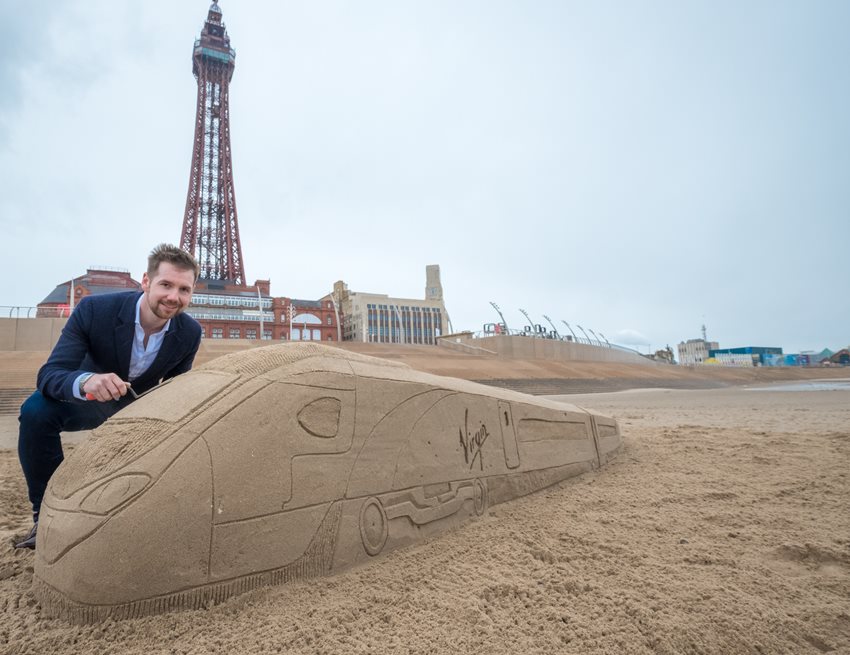 Virgin Train Sand Art