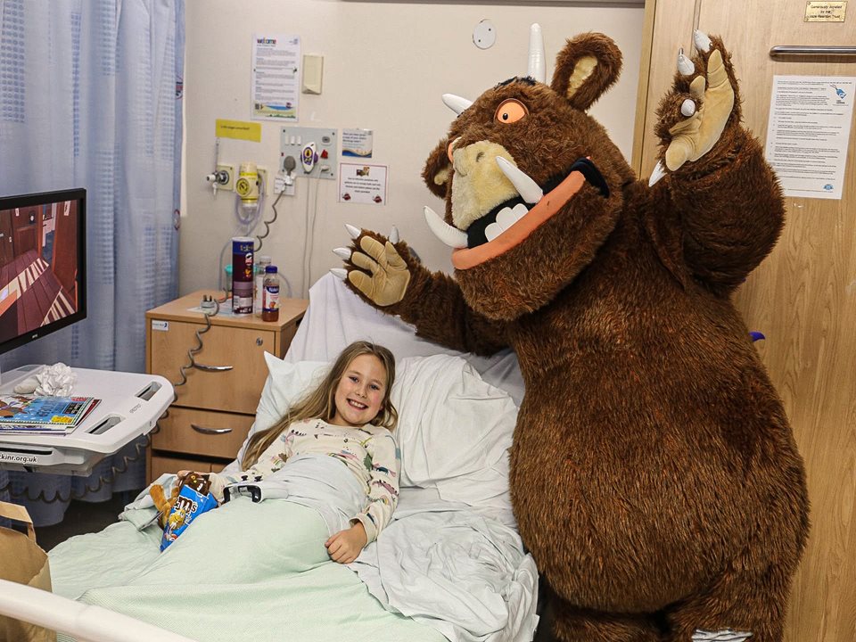 Main image for The Gruffalo spreads Christmas cheer at Blackpool Victoria Hospital article