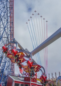 Main image for RED ARROWS SKYFORCE RIDE OPENS AT BLACKPOOL PLEASURE BEACH WITH STUNNING AIR DISPLAY! article