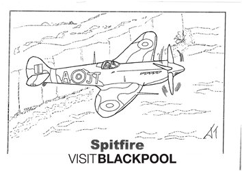 Spitfire Colouring Sheet