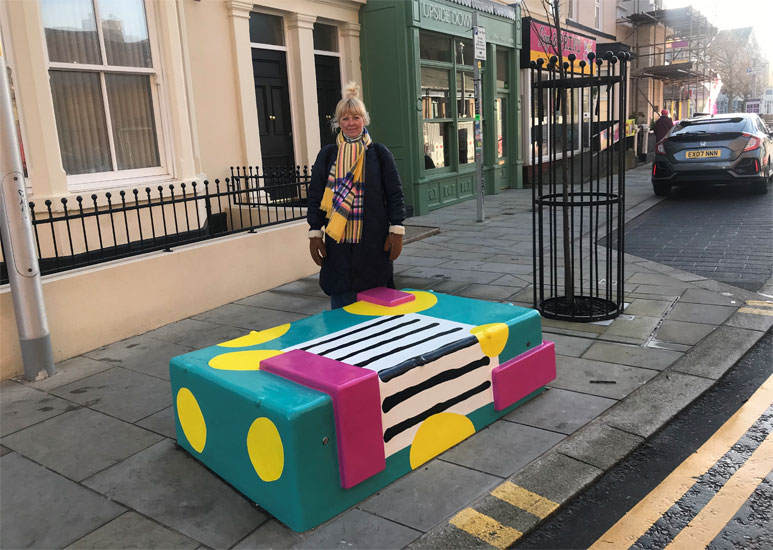 Main image for New bench installed to brighten up town centre article