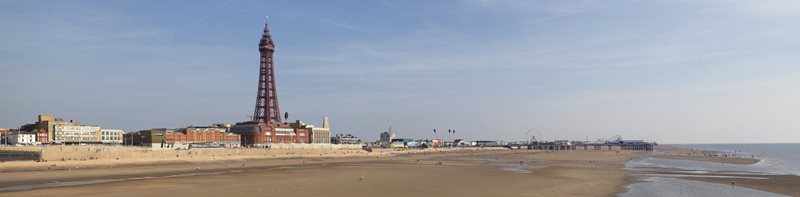 Blackpool coastline from North Pier