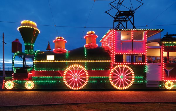 Illuminated tram Blackpool