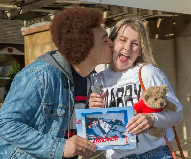 Main image for Leap year proposal at Blackpool Pleasure Beach article