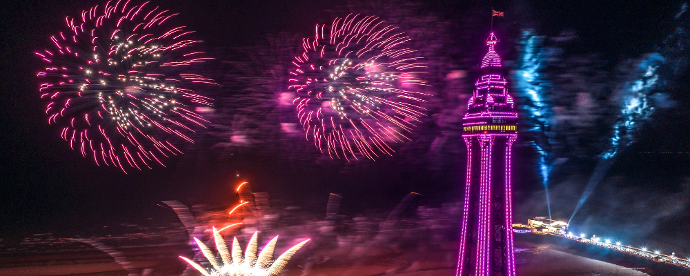 fireworks new year's eve blackpool